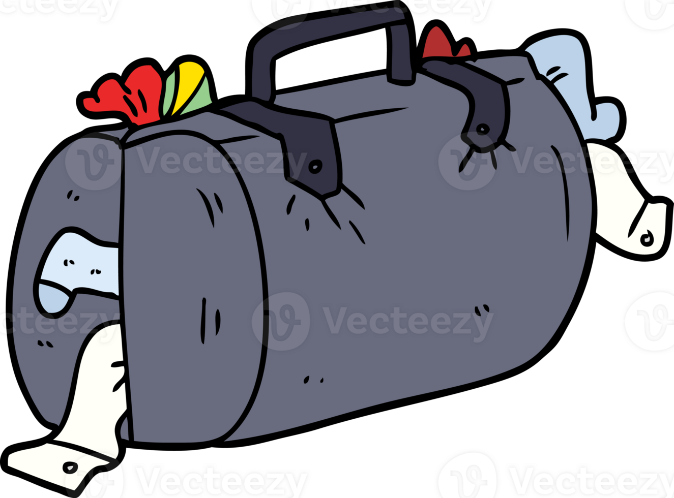 cartoon luggage drawing png