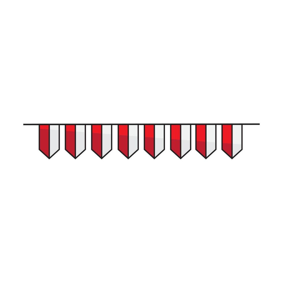 Umbul-Umbul ornaments in commemoration of the proclamation day of August 17 can be used to add to your poster design vector