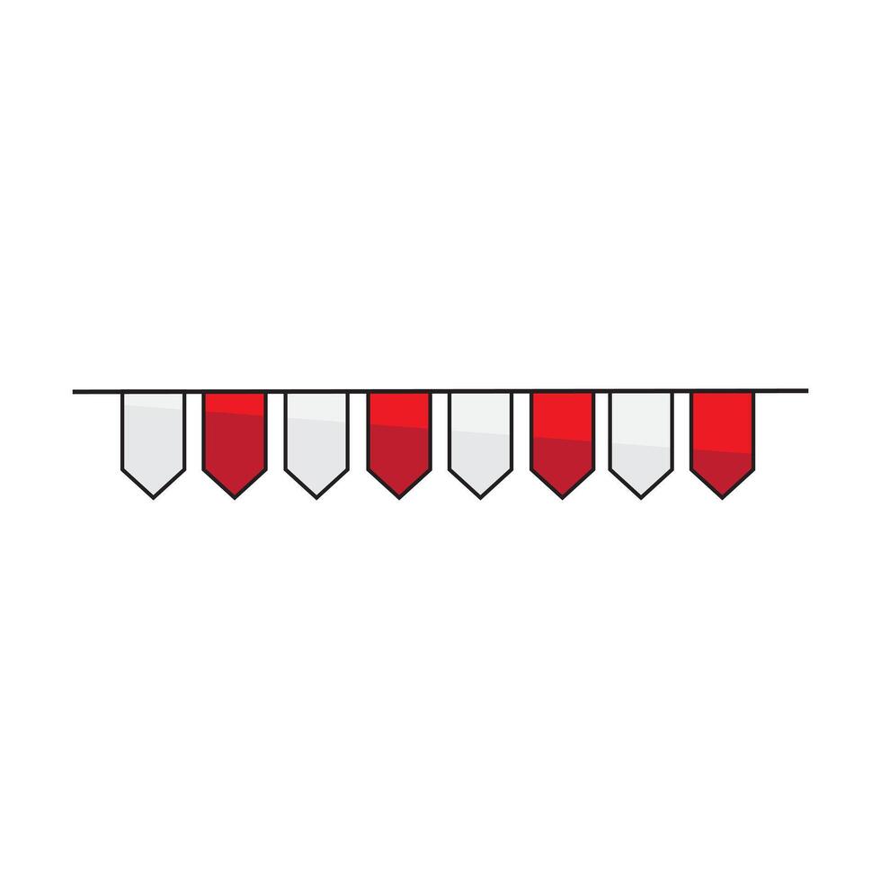 Umbul-Umbul ornaments in commemoration of the proclamation day of August 17 can be used to add to your poster design vector