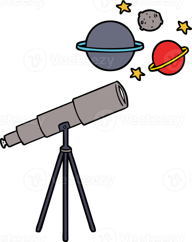 cartoon telescope drawing png