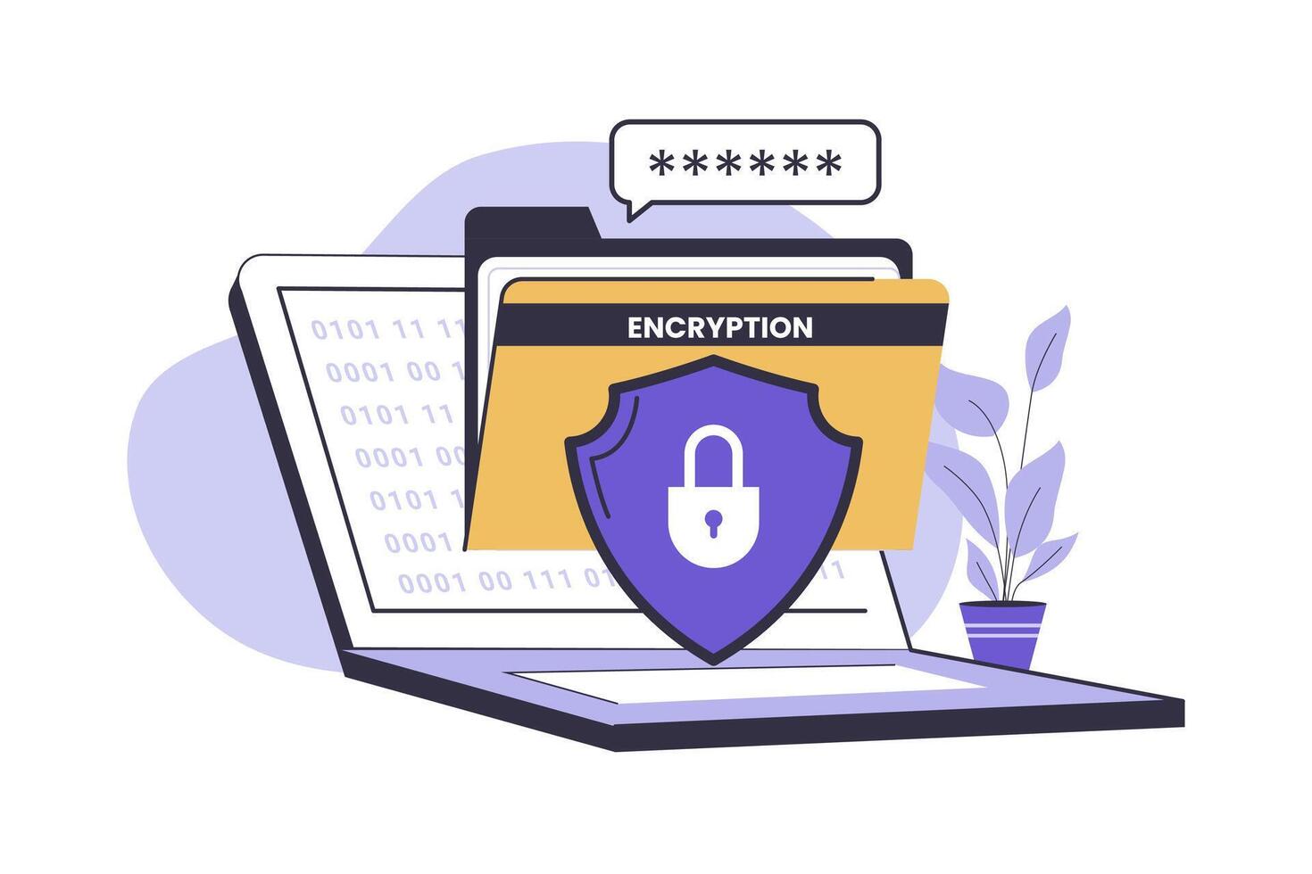Data encryption illustration concept 46868995 Vector Art at Vecteezy