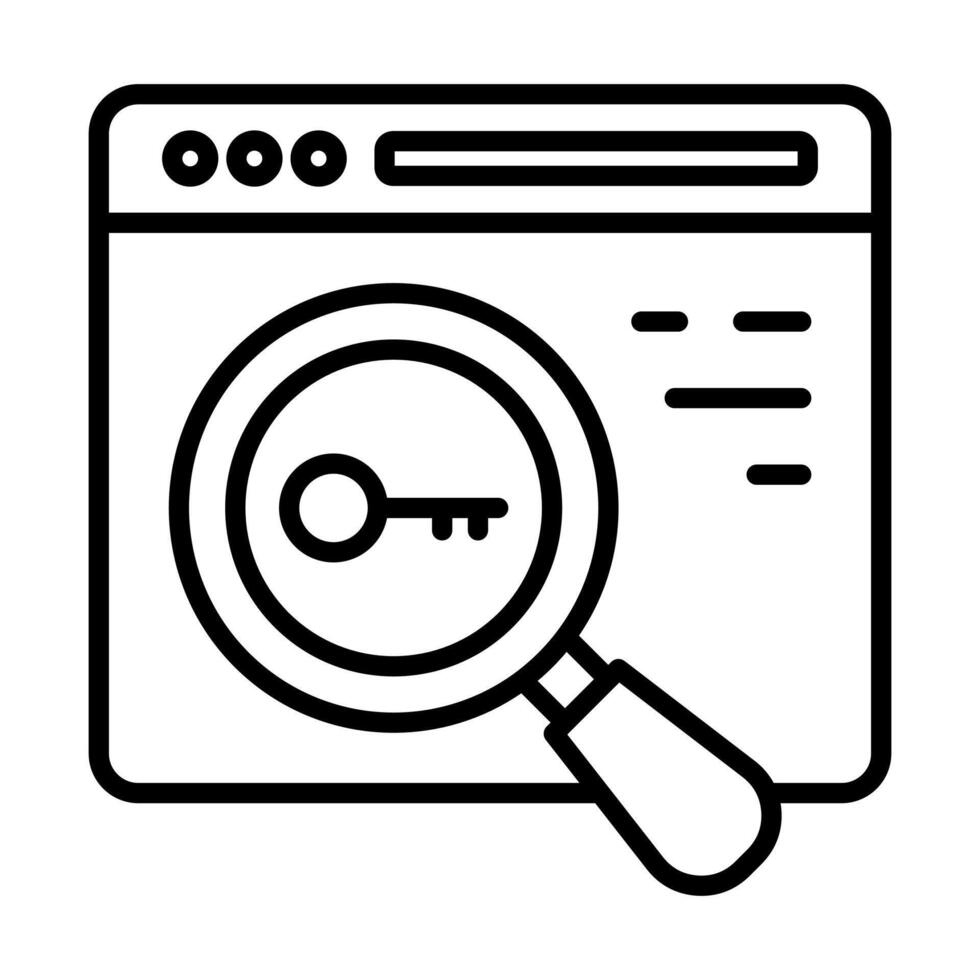 SEO Keywords icon line illustration vector