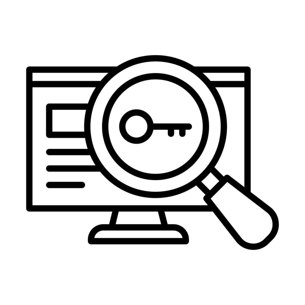 SEO Keywords icon line illustration vector