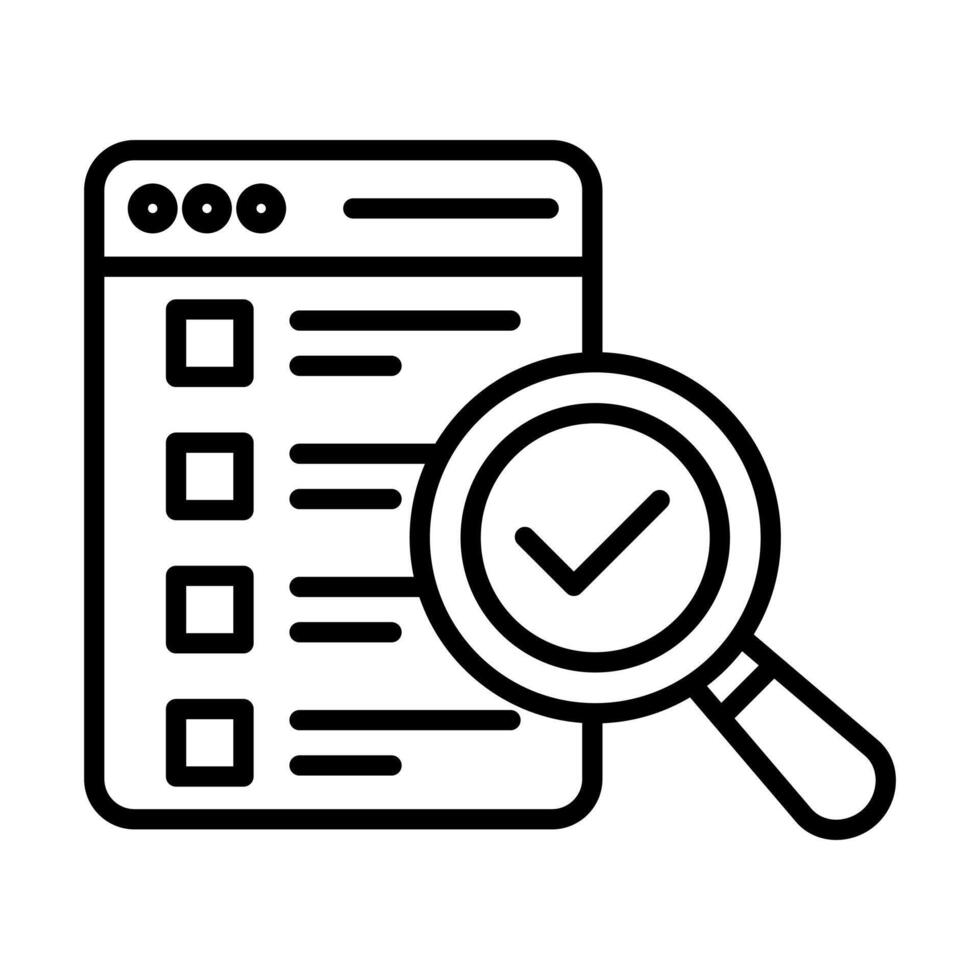 SEO Audit icon line illustration vector