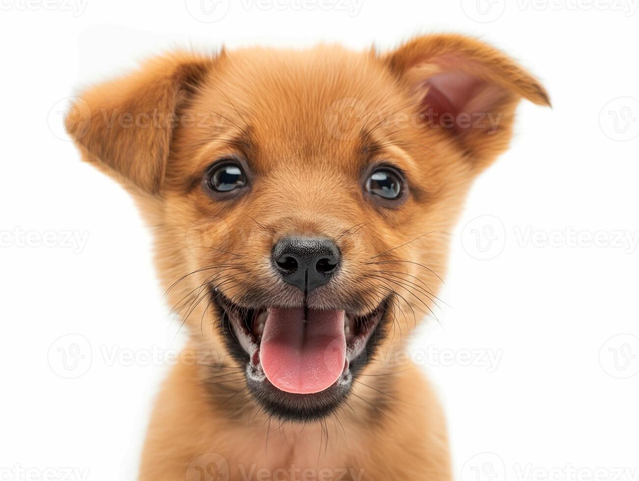 Happy puppy dog smiling photo