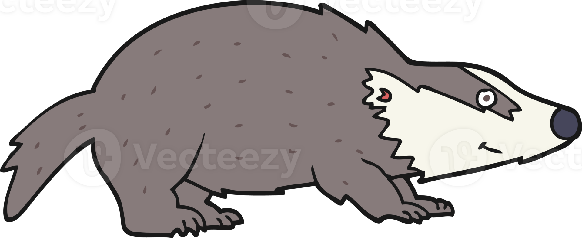 cartoon badger drawing png