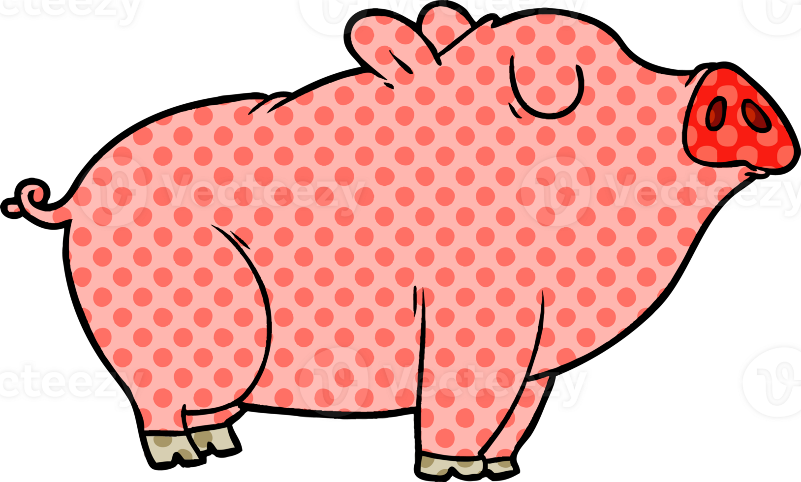 cartoon pig drawing png