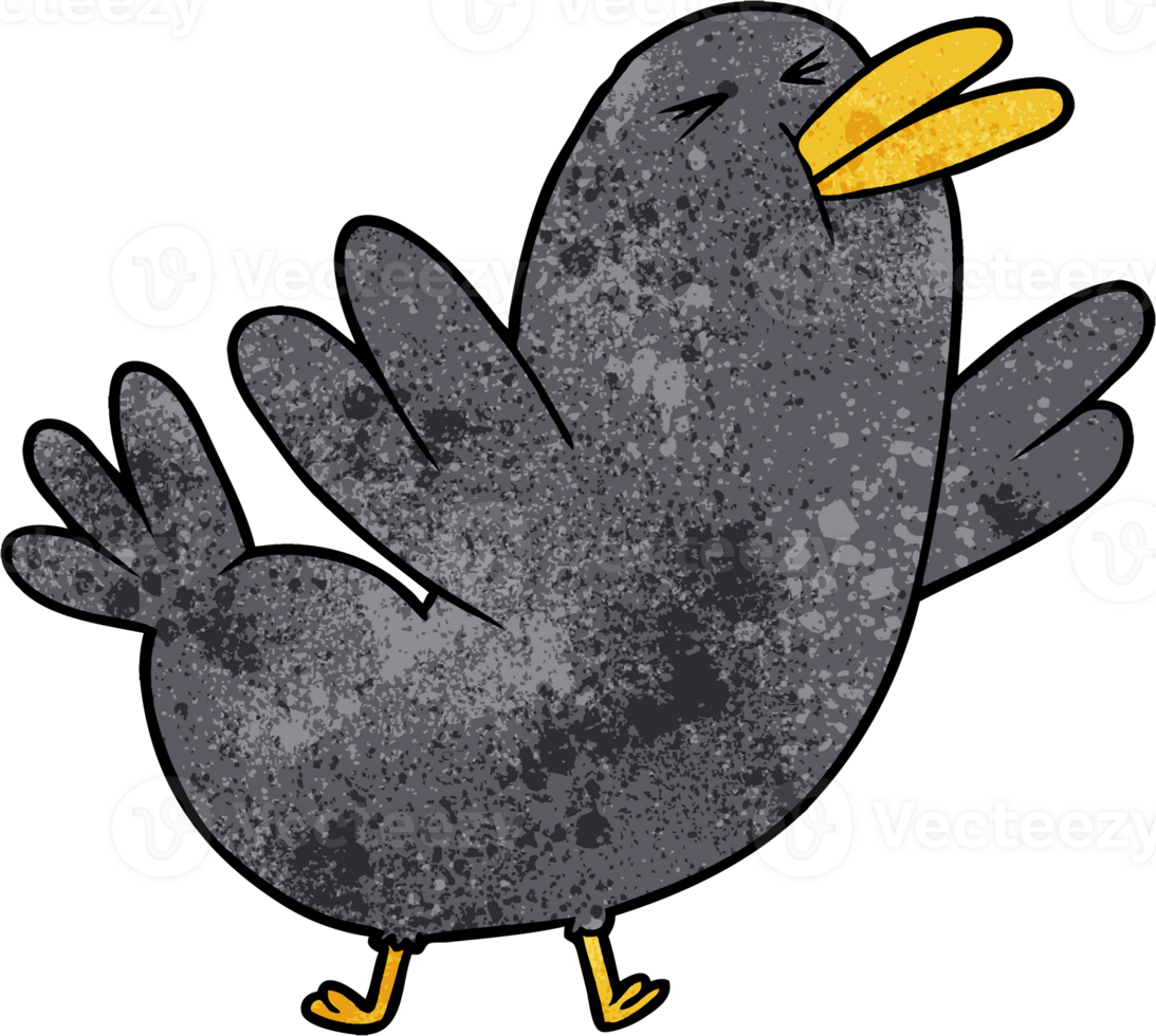 cartoon blackbird drawing png
