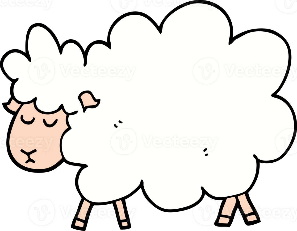 cartoon sheep drawing png