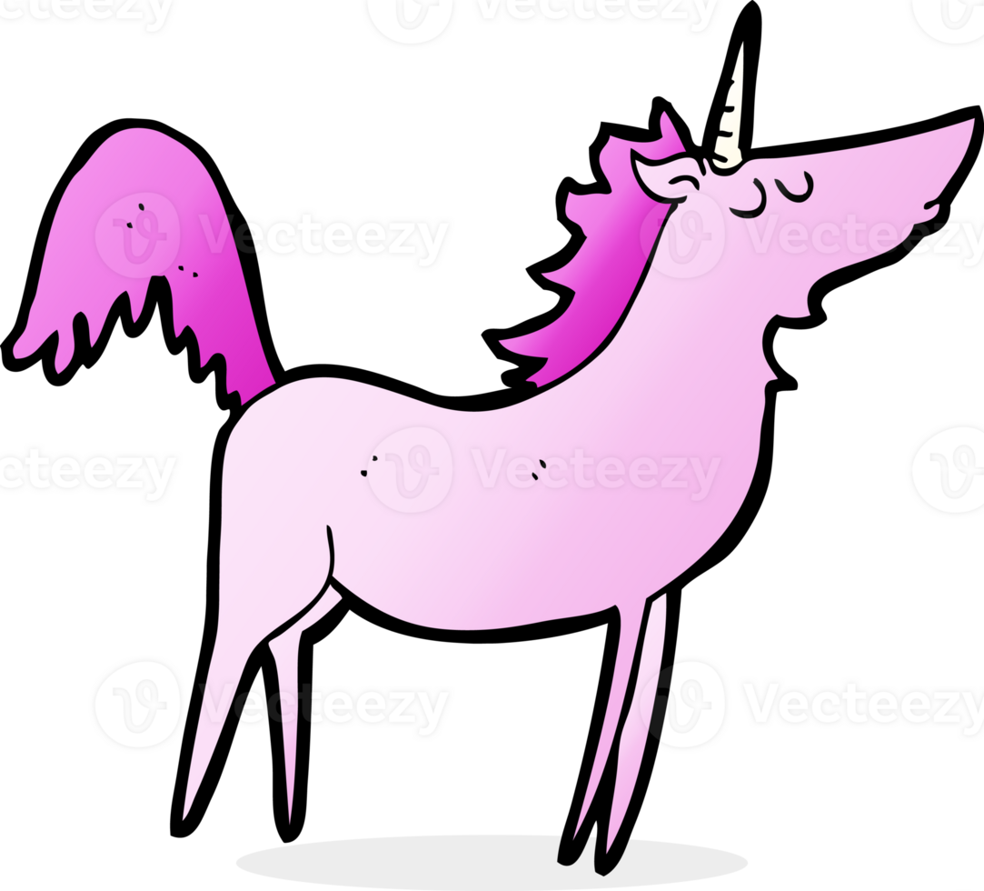 cartoon unicorn drawing png