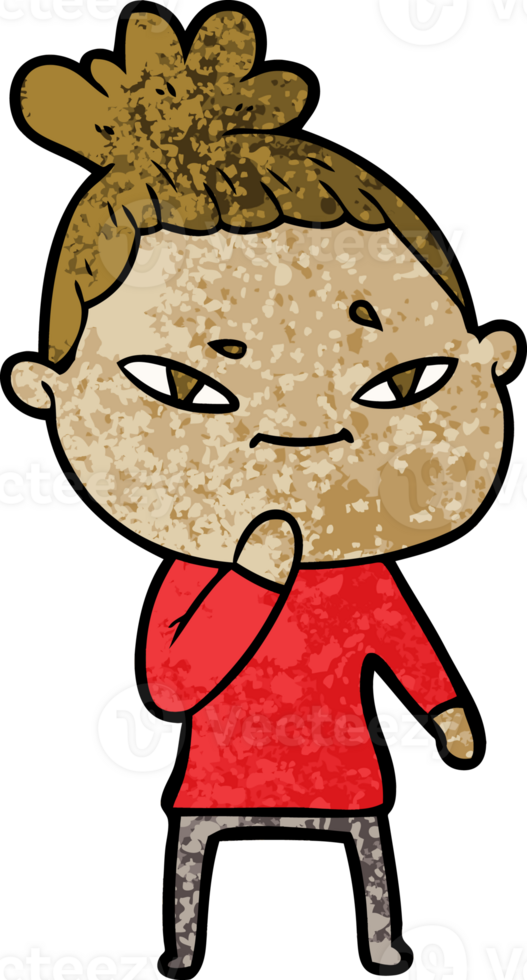cartoon woman drawing png