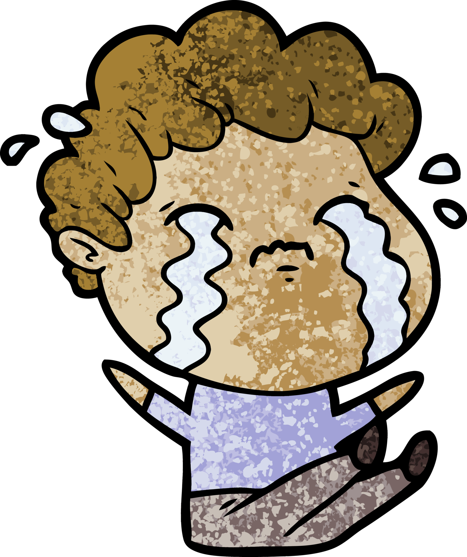 dibujos animados hombre llorando dibujo 46877352 PNG
