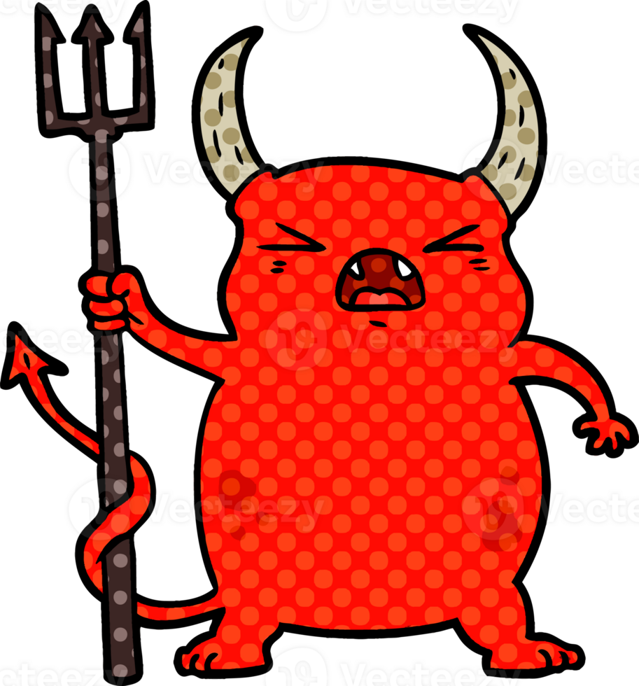 cartoon angry little devil drawing png