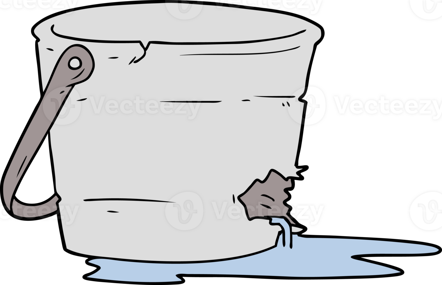 broken bucket cartoon drawing png
