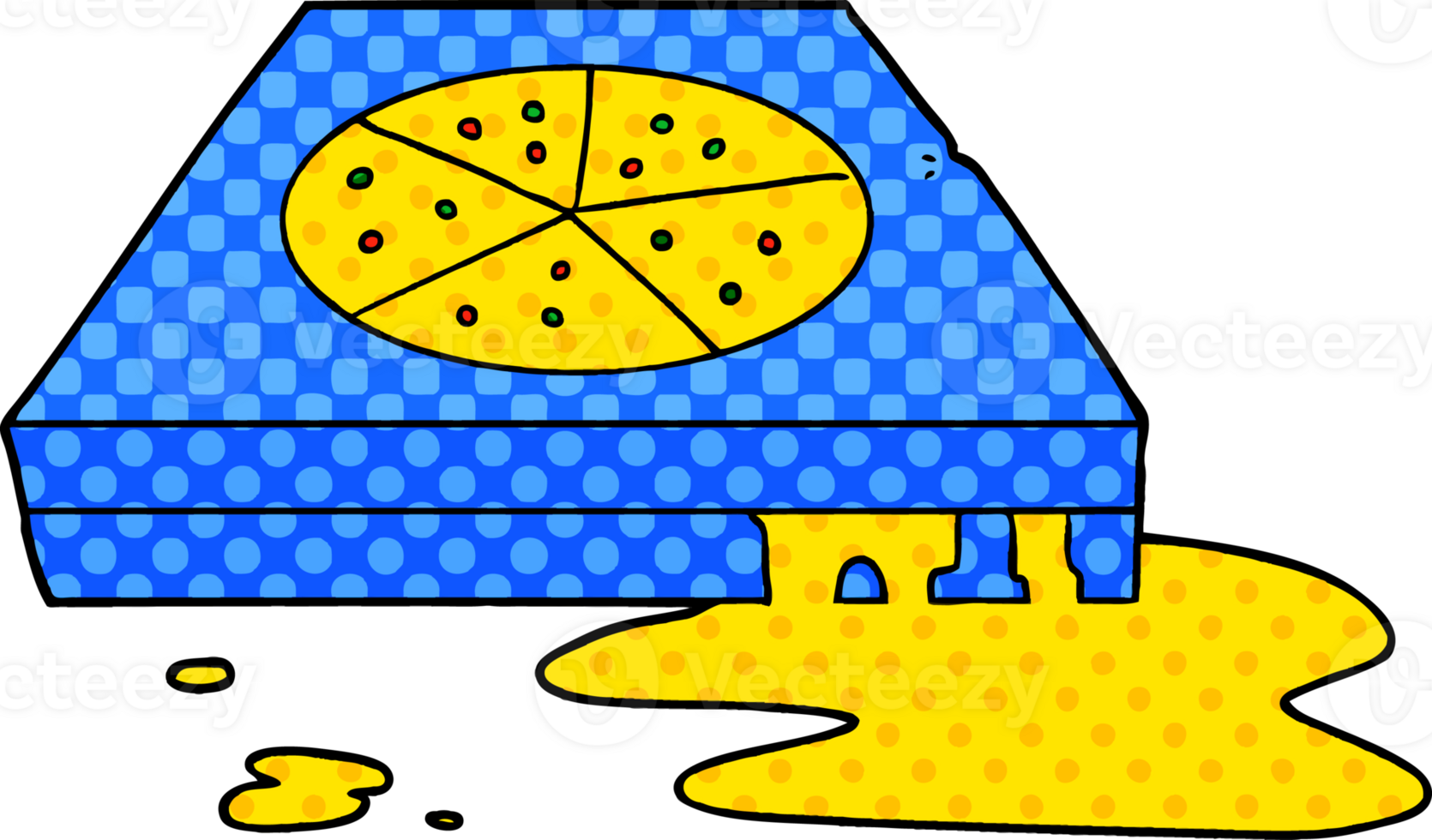 cartoon greasy pizza drawing png