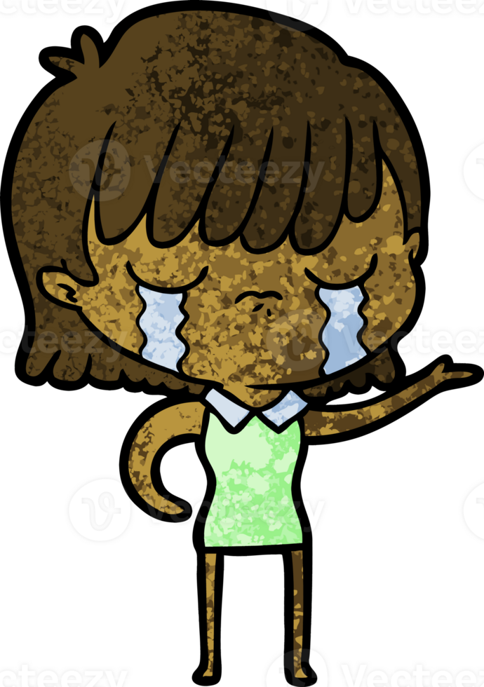cartoon woman crying drawing png