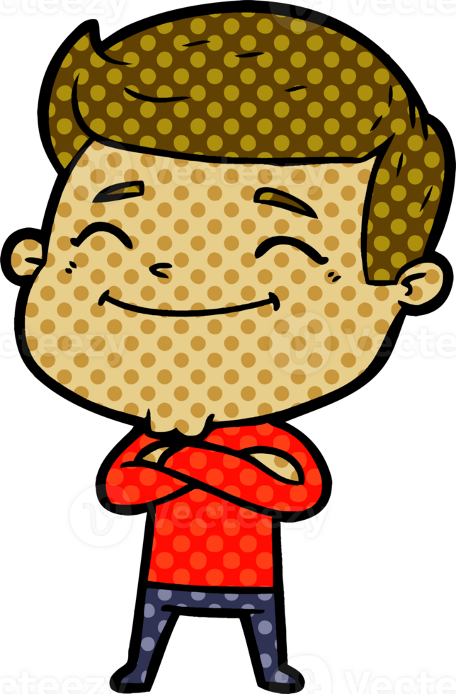 happy cartoon man drawing png