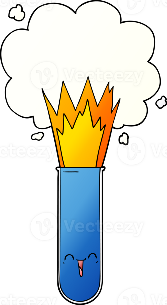 cartoon exploding chemicals in test tube drawing png