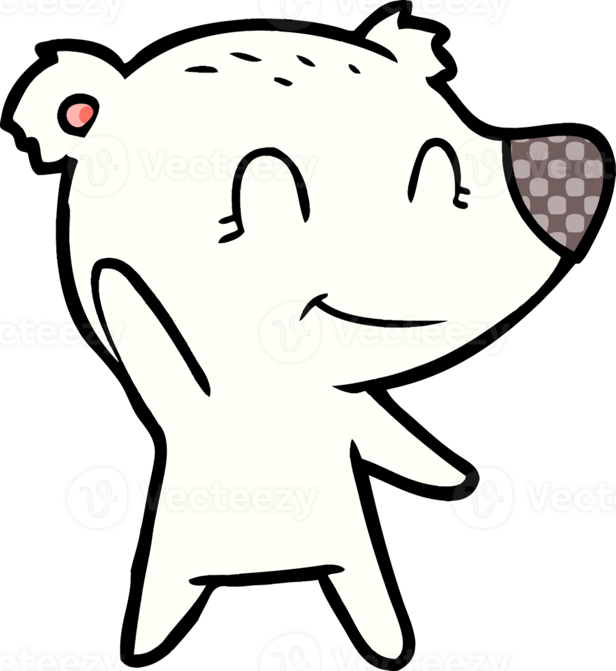 polar bear cartoon drawing png
