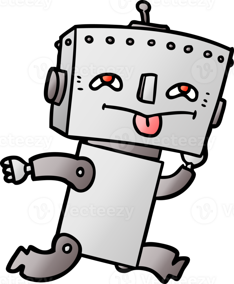 cartoon robot drawing png