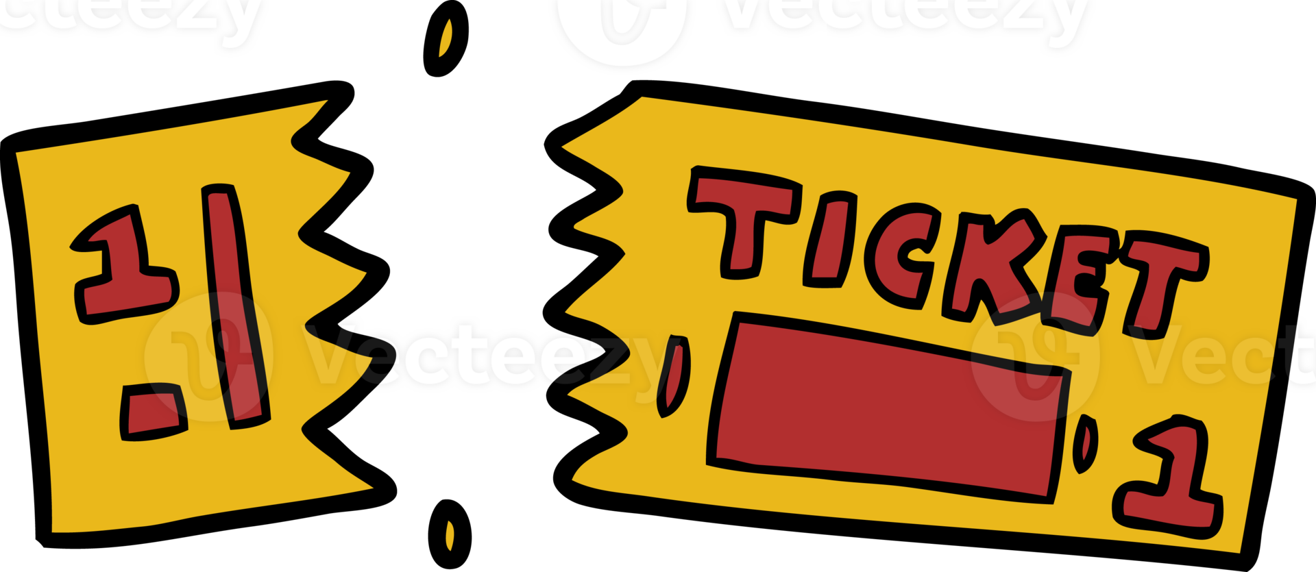cartoon ticket drawing png