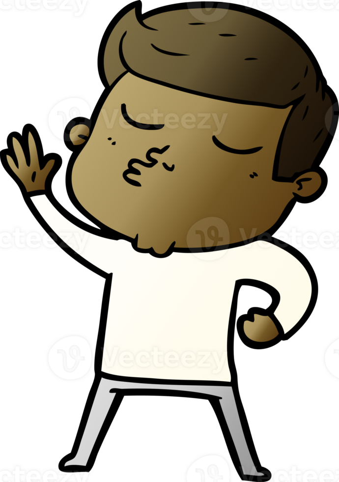 cartoon model guy pouting drawing png