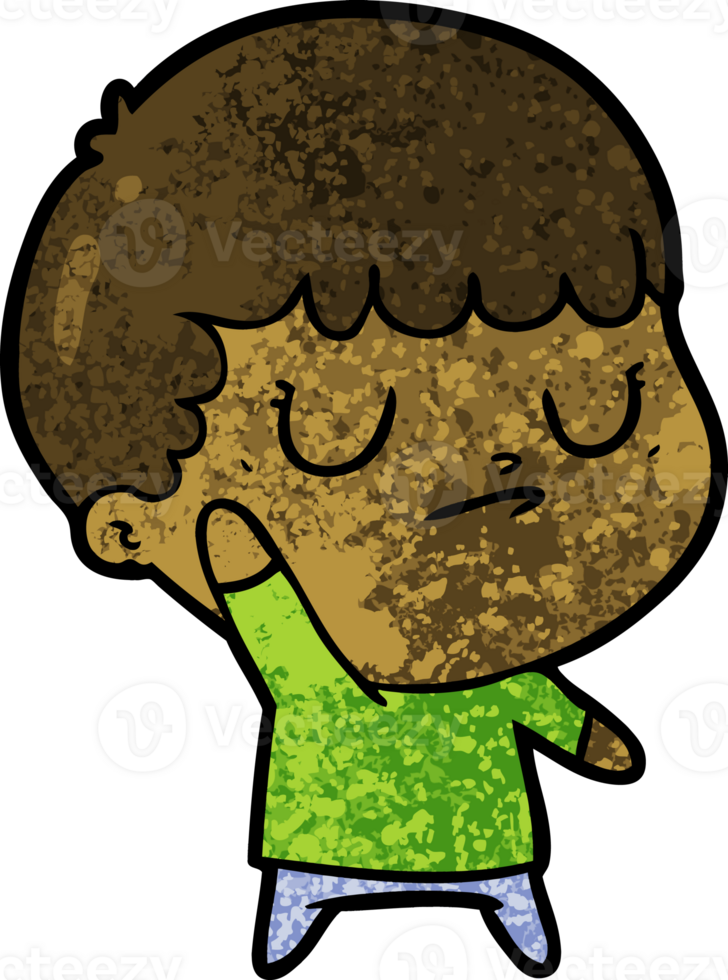 cartoon grumpy boy drawing png