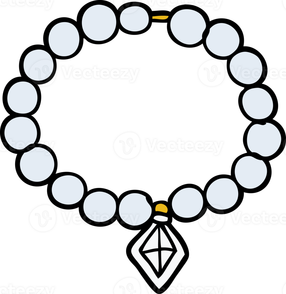 cartoon pearl necklace drawing png