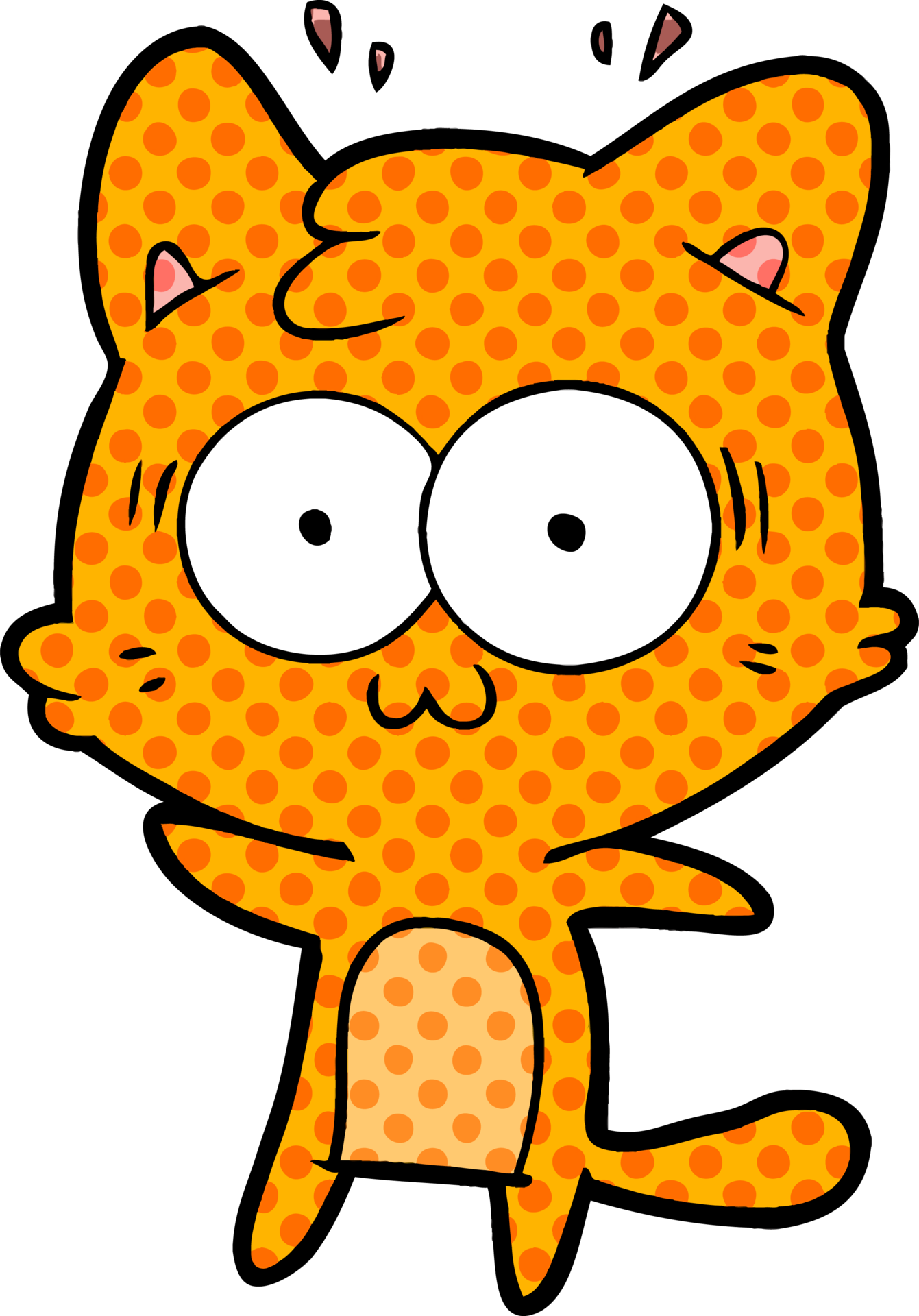 cartoon surprised cat drawing 46878107 PNG