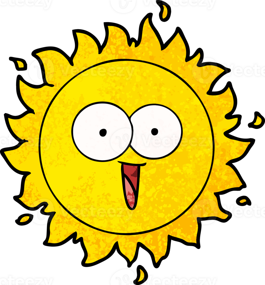 happy cartoon sun drawing png