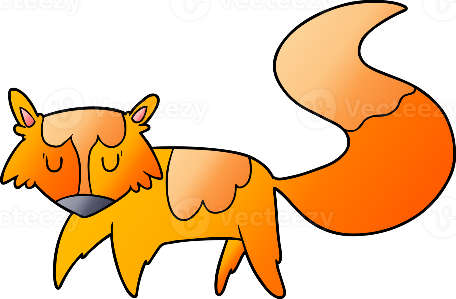 cartoon fox drawing png