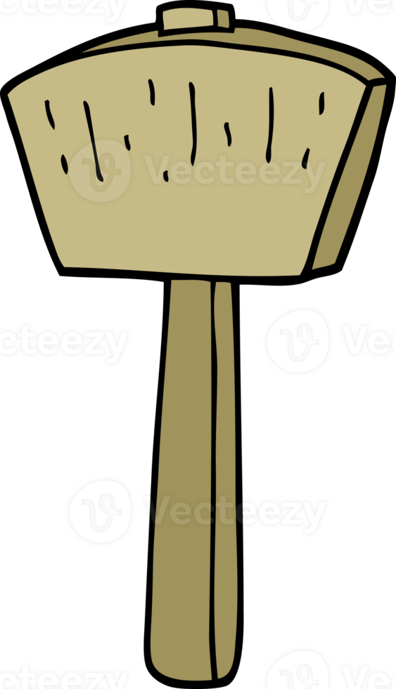 cartoon mallet drawing png