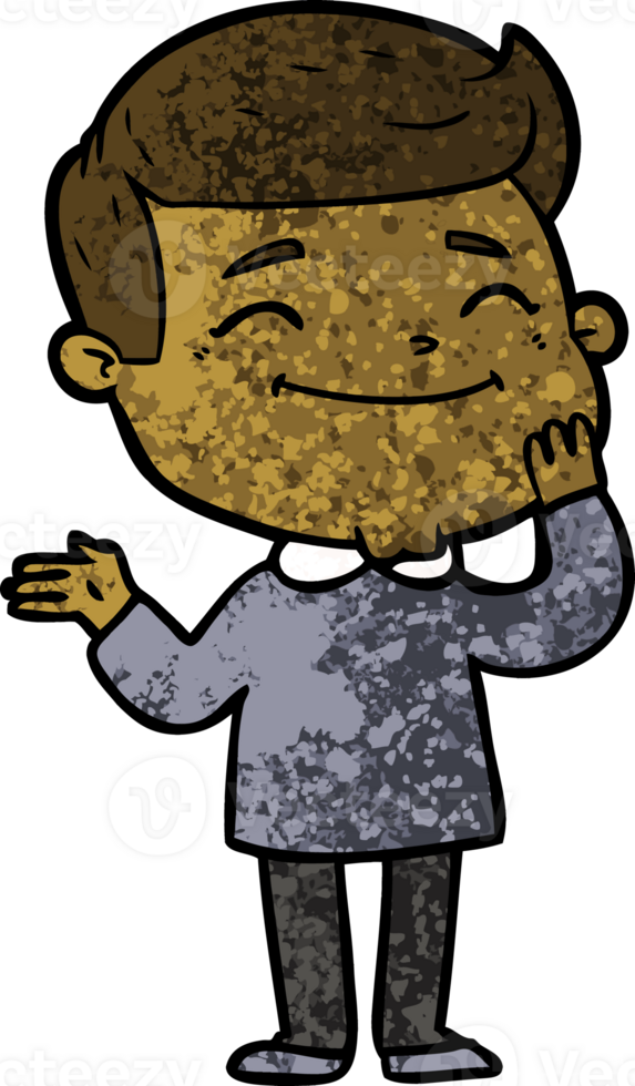 happy cartoon man drawing png