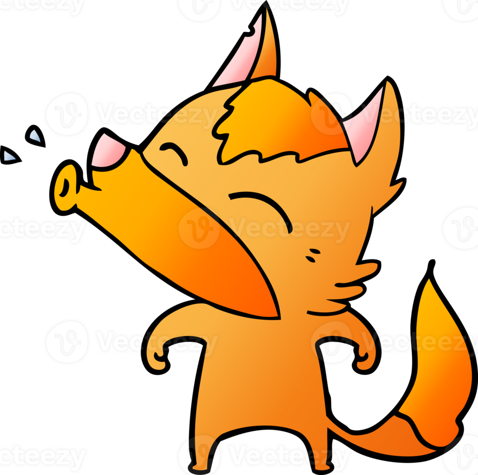 fox cartoon character drawing png