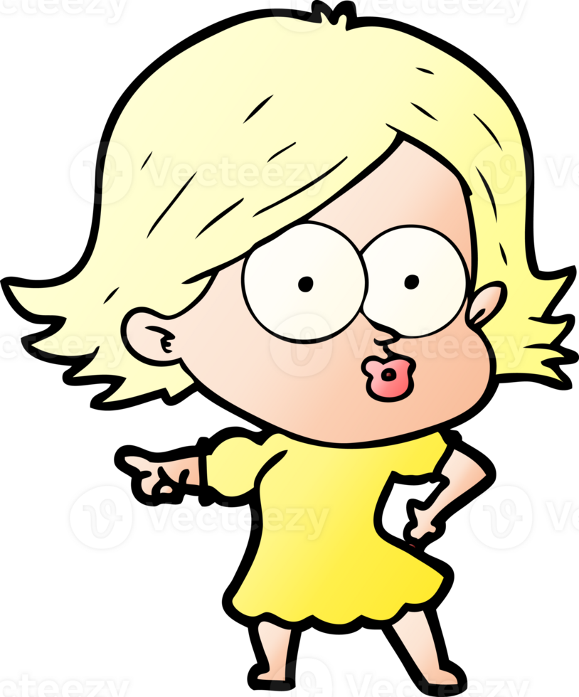 cartoon girl pouting drawing png