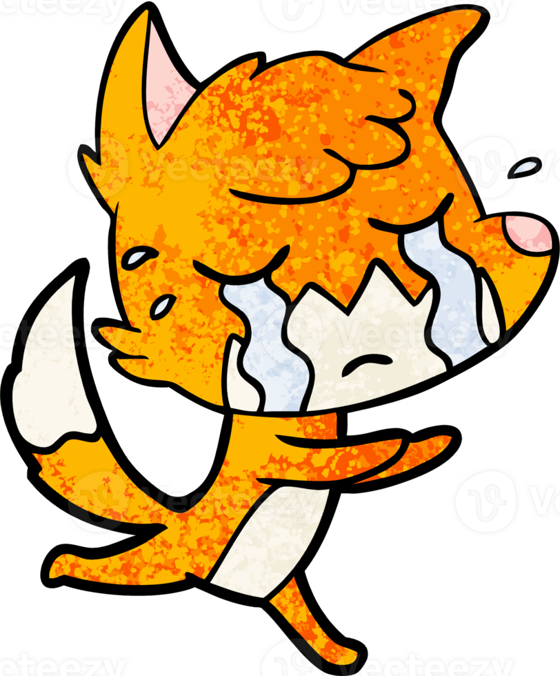 crying fox cartoon drawing png