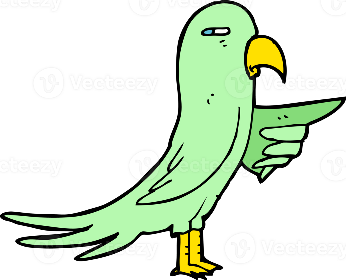 cartoon parrot drawing png