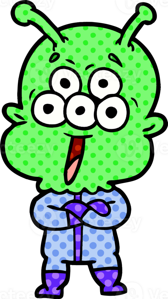 happy cartoon alien drawing png