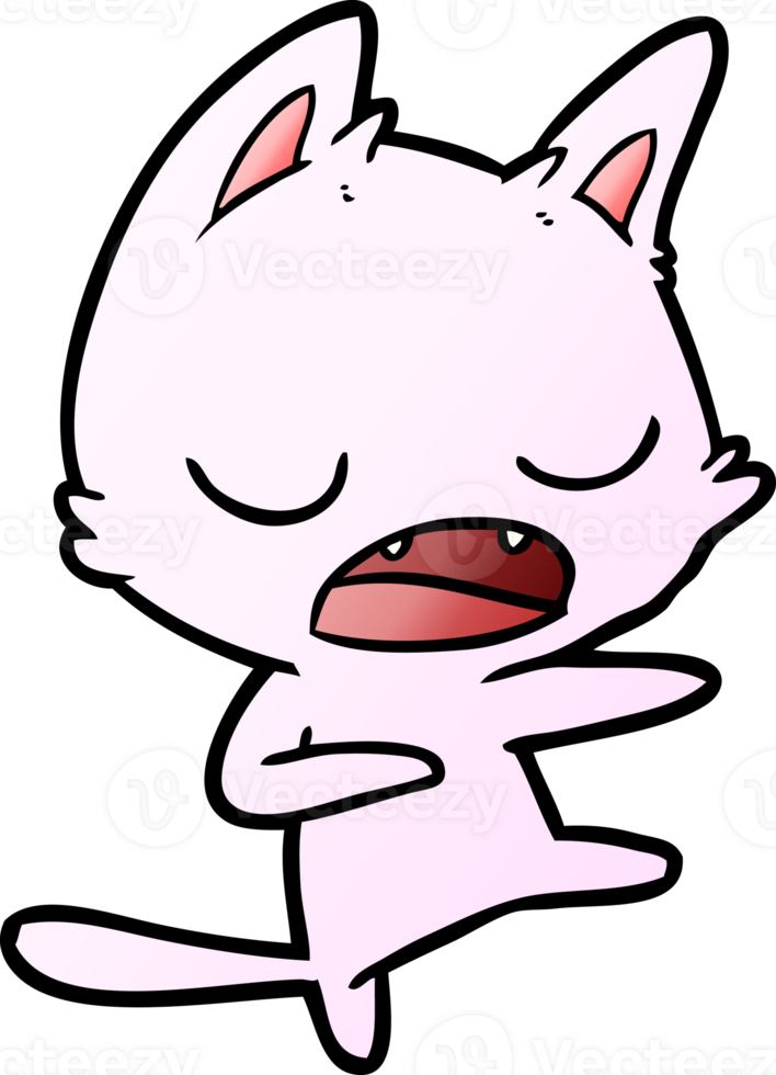 talking cat dancing drawing png