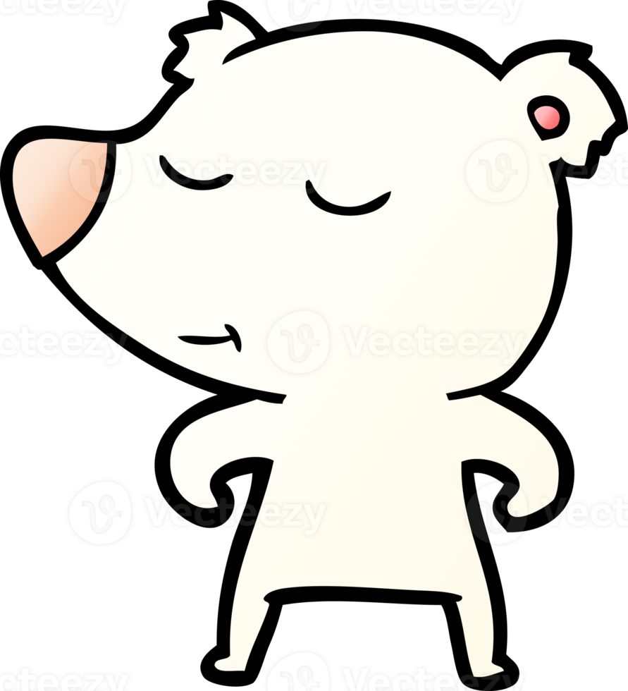 cartoon polar bear drawing png