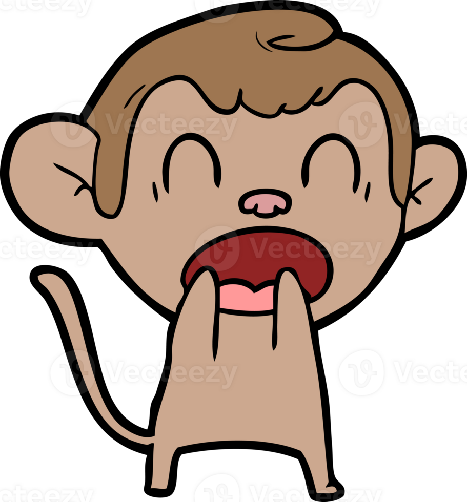 shouting cartoon monkey drawing png