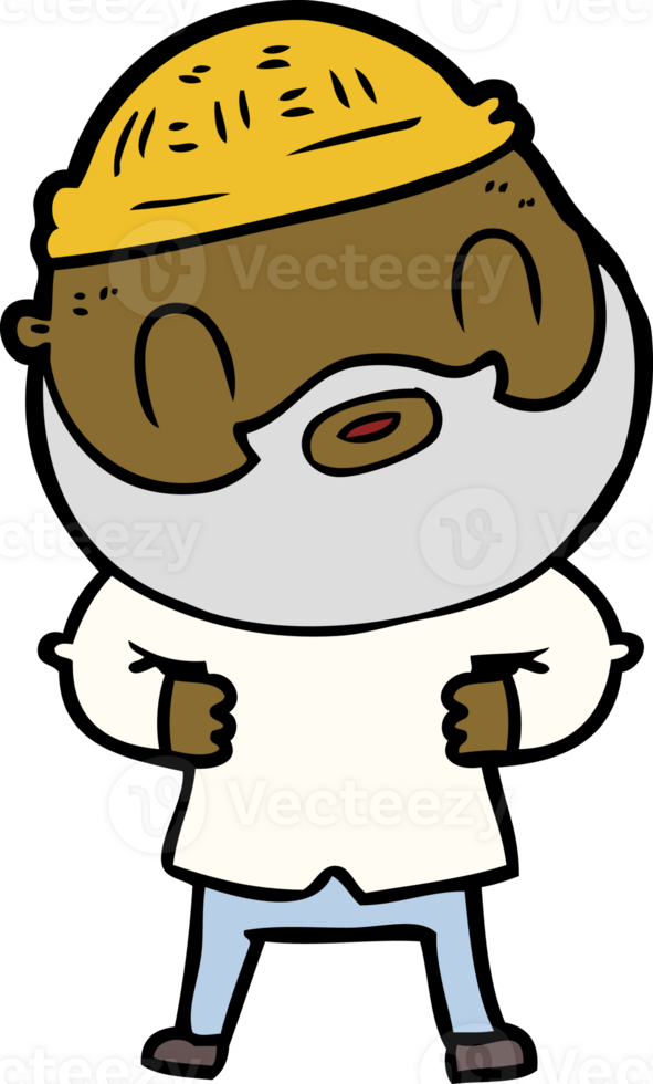 cartoon bearded man drawing png