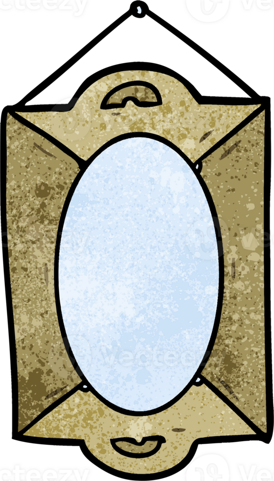 cartoon framed old mirror drawing png