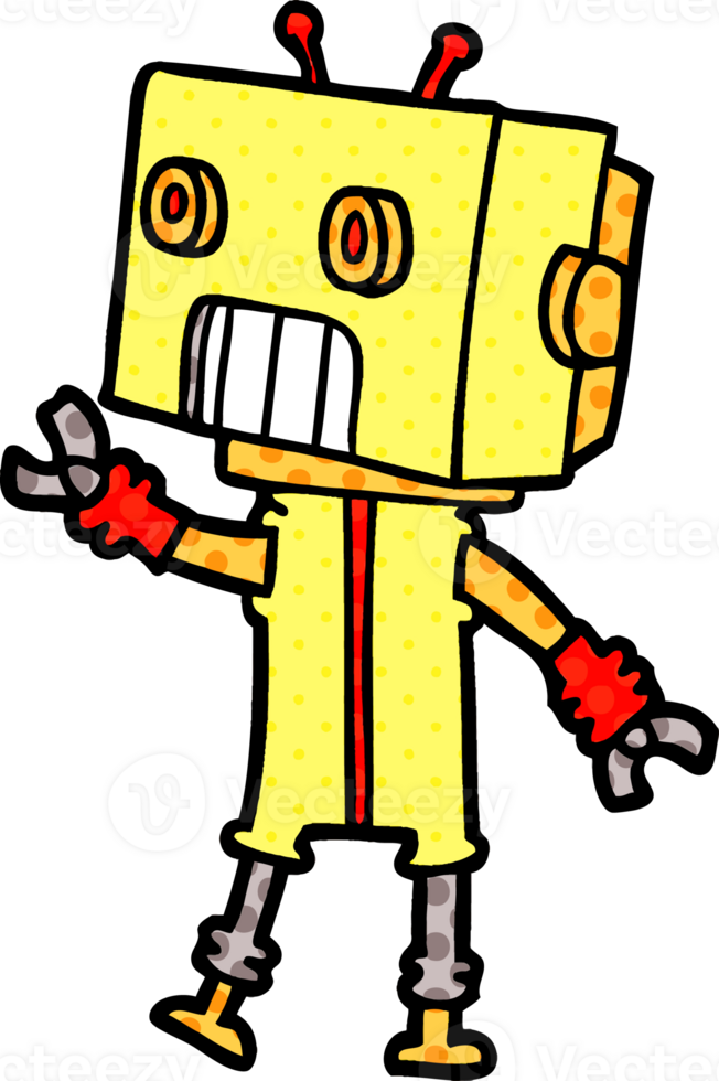 cartoon robot drawing png