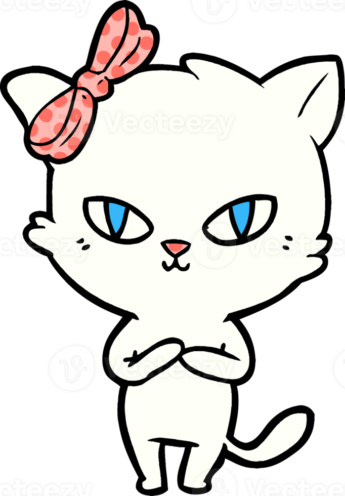 cute cartoon cat drawing png