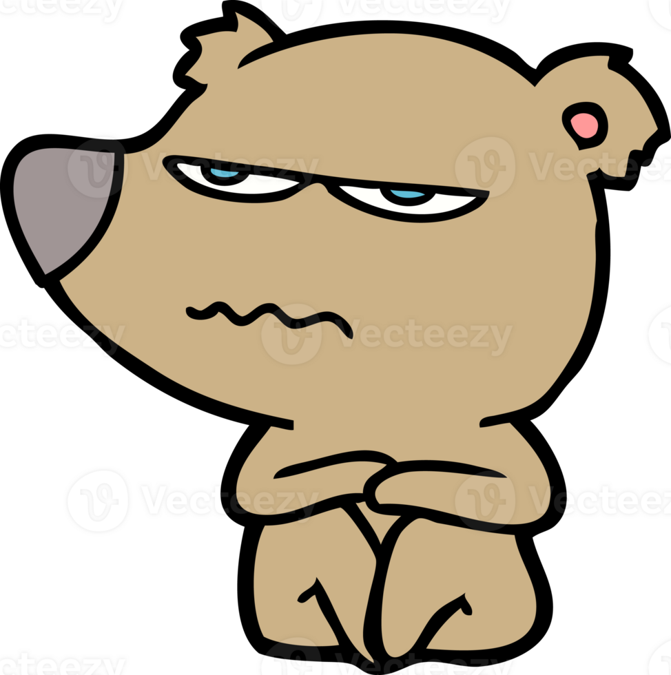 angry bear cartoon drawing png