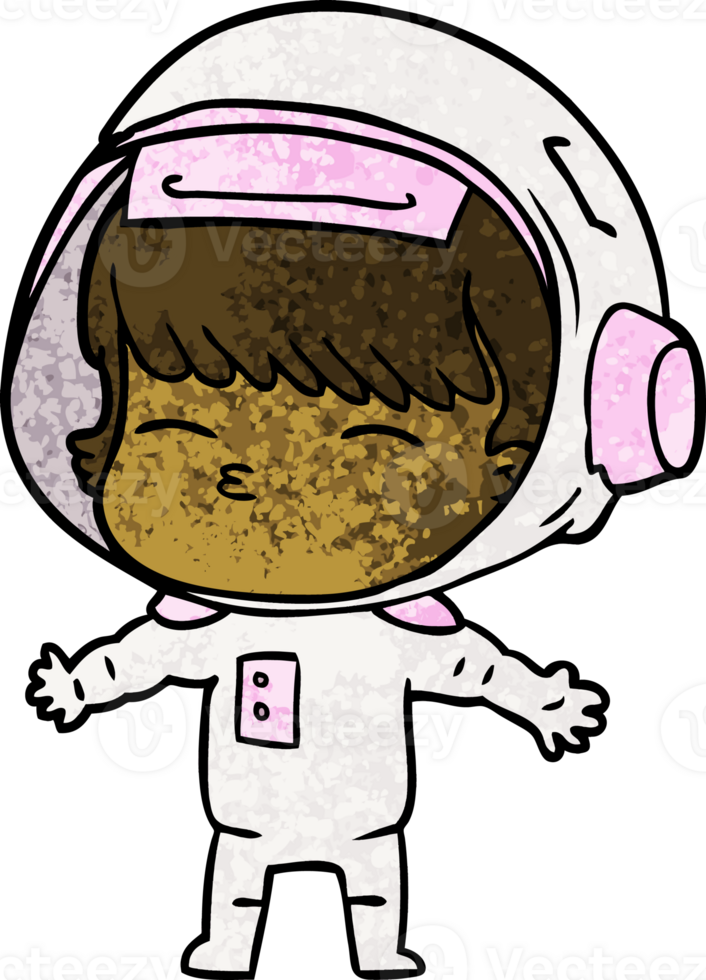 cartoon curious astronaut drawing png