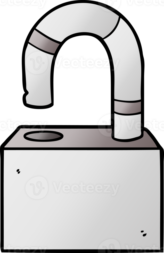 cartoon padlock drawing png