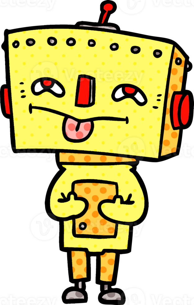 cartoon robot drawing png