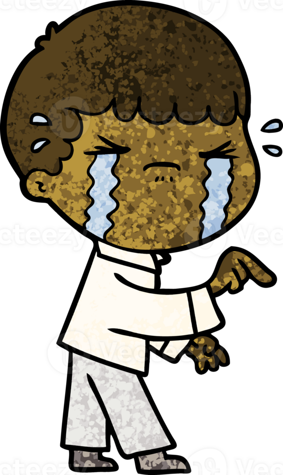cartoon man crying drawing png